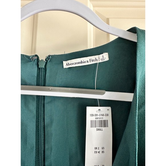 Abercrombie & Fitch Green Long Sleeve Mini Dress, Size Small - Picture 6 of 6